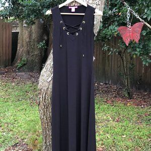 Stunning black ankle length dress